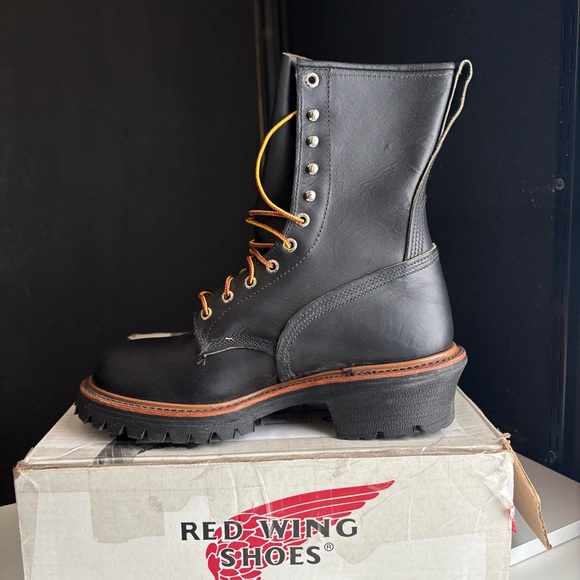 Red Wing Vintage Leather Logger Vibram Lace up Boot made in USA Deadstock - Picture 14 of 14